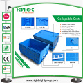 Plastic Foldable Turnover Box with Lid